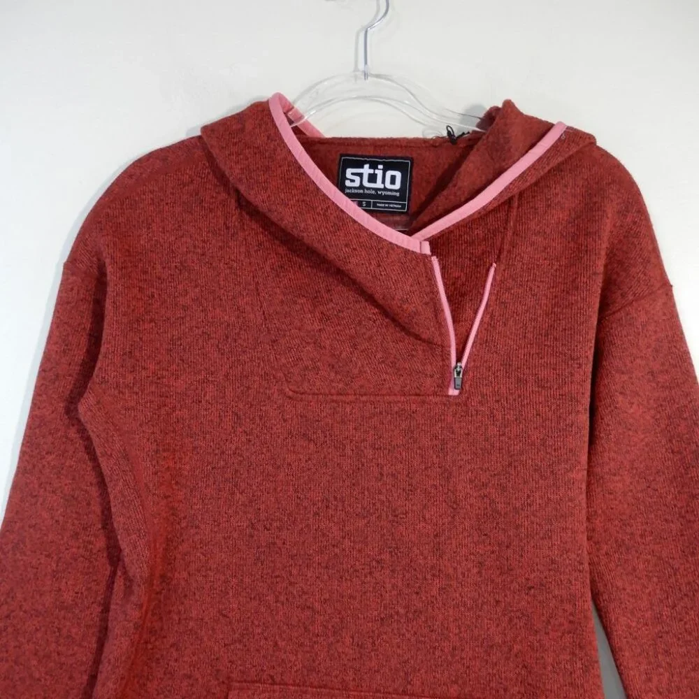 Stio Sweetwater Fleece Hoodie Size S Autumn Red Heather NEW $139 - Picture 7 of 12
